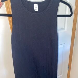 Old Navy Black Fitted Midi Dress
